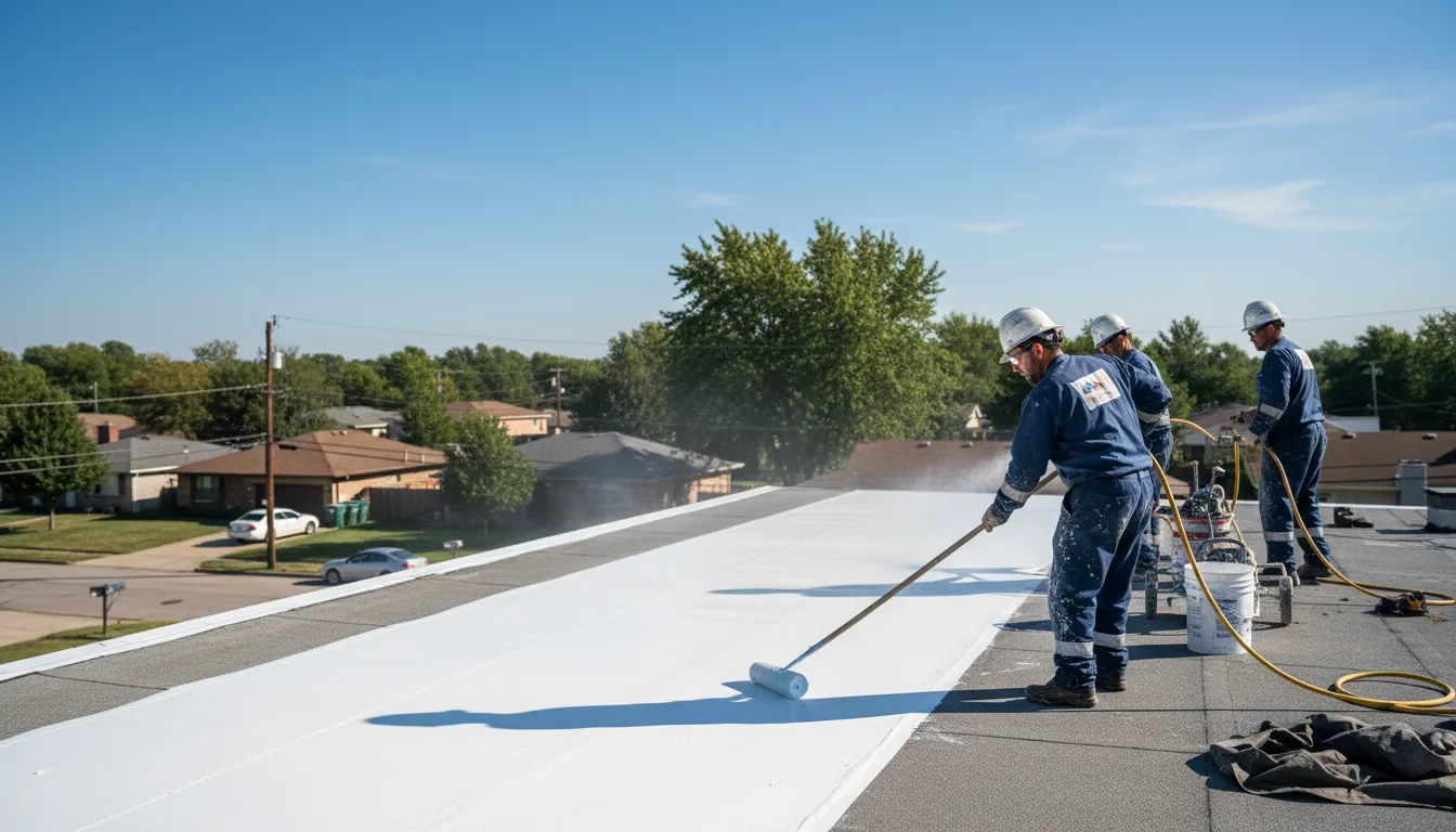 Commercial roof coating in Marine, IL near me